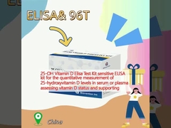 25- OH Vitamina D Kit de ensaio Elisa Kit de ensaio ELISA sensível para medição quantitativa dos níveis de 25- hidroxivitamina D no soro ou no plasma, avaliando o estado da vitamina D e apoiando o