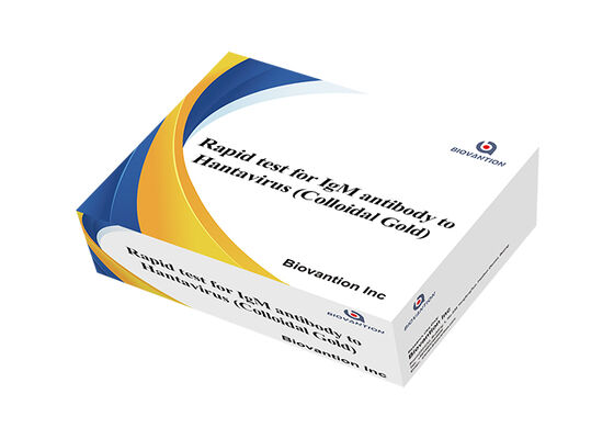 Kit de testes rápidos de IgM do vírus Hantaan para detecção qualitativa de anticorpos contra o HTNV utilizando o Immunoassay de fluxo lateral (LFIA) como teste de ponto de atendimento (POCT)