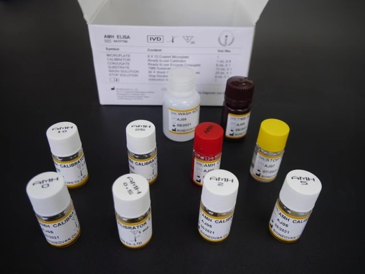 Kit de ensaio AMH ELISA para plasma sérico 2-3 horas Tempo de ensaio 2-8.C Temperatura de armazenamento