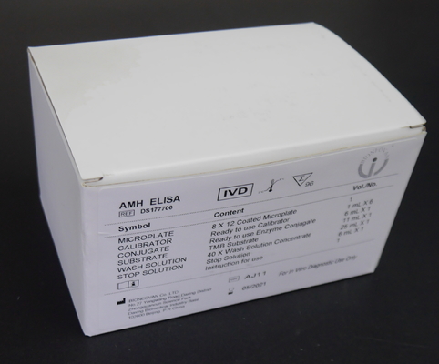 Kit de ensaio AMH ELISA para plasma sérico 2-3 horas Tempo de ensaio 2-8.C Temperatura de armazenamento
