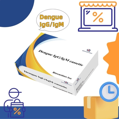 Teste rápido de IgG / IgM de dengue com 24 meses de vida útil e alta sensibilidade
