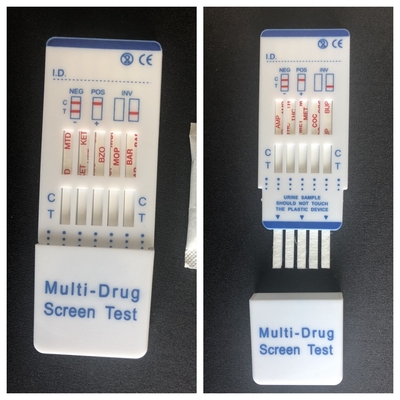 Teste Rápido de Urina Multidrogas Teste Rápido de Ouro Coloidal Cassete Para Diagnóstico
