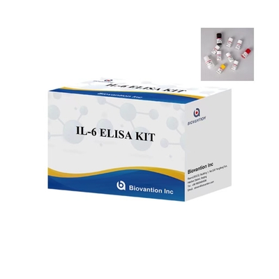 IL 6 Kit de ensaio Elisa 1 hora de tempo de ensaio 96 testes Kit de ensaio ELISA para uso laboratorial IVD