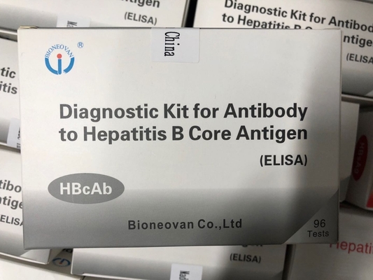 Reagente de diagnóstico para uso humano com 96 testes de anticorpos Hbc HBcAb Elisa Kit