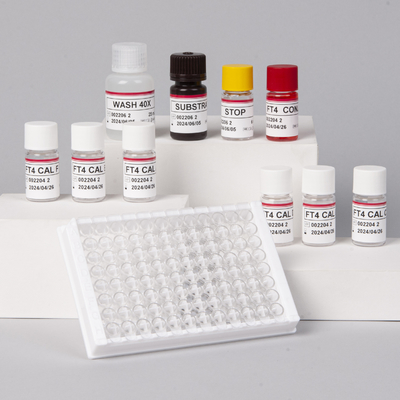 FT4 Kit de ensaio Elisa Kit de Imunoanálise ligado a enzimas livre de tiroxina Teste quantitativo