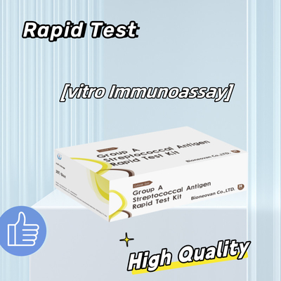 GAS de alta precisão Groud A Stretococcal Antigen Rapid Test Kit 50 testes leitura rápida