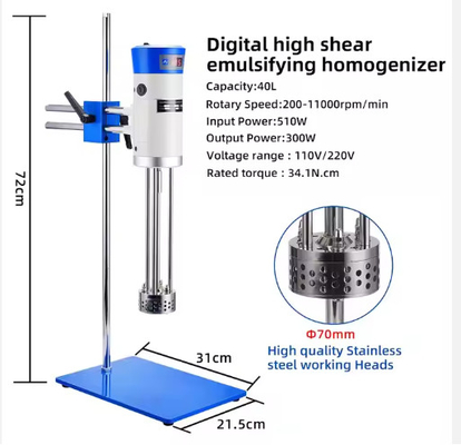 Homogenizador de laboratório Homogenizador de alta velocidade Homogenizador de laboratório Homogenizador de alta cisalhada