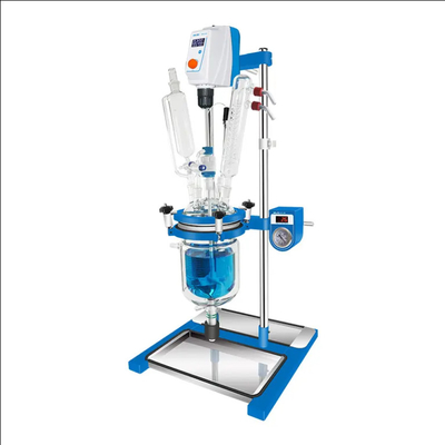 Instrumento médico Reator de vidro de vácuo 1L 2L 5L Reator de vidro de mistura Reator de vidro de velocidade de freqüência variável Reação de vidro