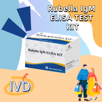 Kit de ensaio Elisa para a rubéola Ferramenta de detecção de IgM para os anticorpos IgG da rubéola em uso humano