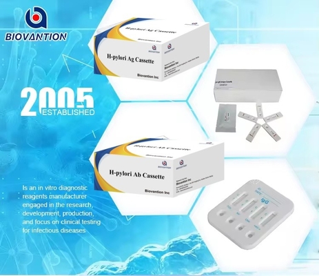 Anticorpo H. Pylori Ab Kit de testes rápidos com tiras Kit de diagnóstico para detecção da infecção por Helicobacter pylori