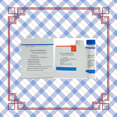 Testes bioquímicos FOB sangue oculto fecal Kit de análise de sangue de determinação quantitativa com 96 testes
