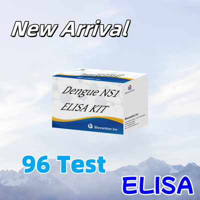 Kit de teste ELISA IgM para dengue com prazo de validade de 18 meses, alta sensibilidade e 96 testes/kit para diagnóstico laboratorial hospitalar