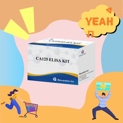 Kit de ensaio ELISA de alta sensibilidade CA125 com 96 testes e 1 hora de tempo de ensaio para um diagnóstico preciso do cancro