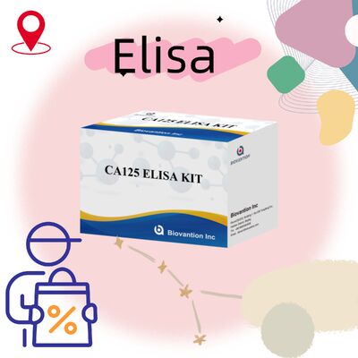 Kit de ensaio ELISA de alta sensibilidade CA125 com 96 testes e 1 hora de tempo de ensaio para um diagnóstico preciso do cancro
