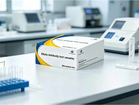 Kit de teste rápido do vírus Ebola com alta sensibilidade e método de ouro coloidal para resultados de 15 minutos