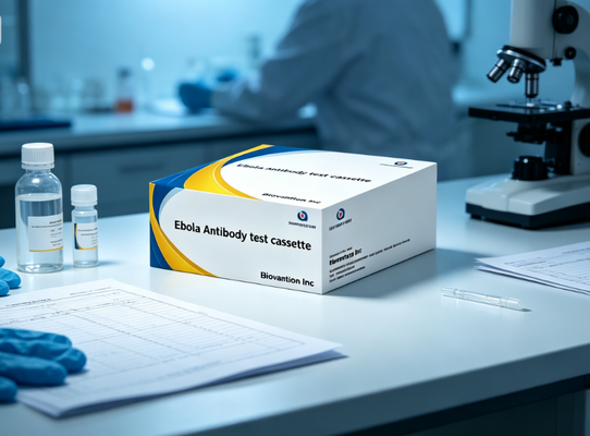 Kit de Testes Rápidos do vírus Ebola Ouro Coloidal Antígeno do Ebola IgM Anticorpo Cassete de Testes Diagnóstico para Exame de Emergência de Laboratório Hospitalar